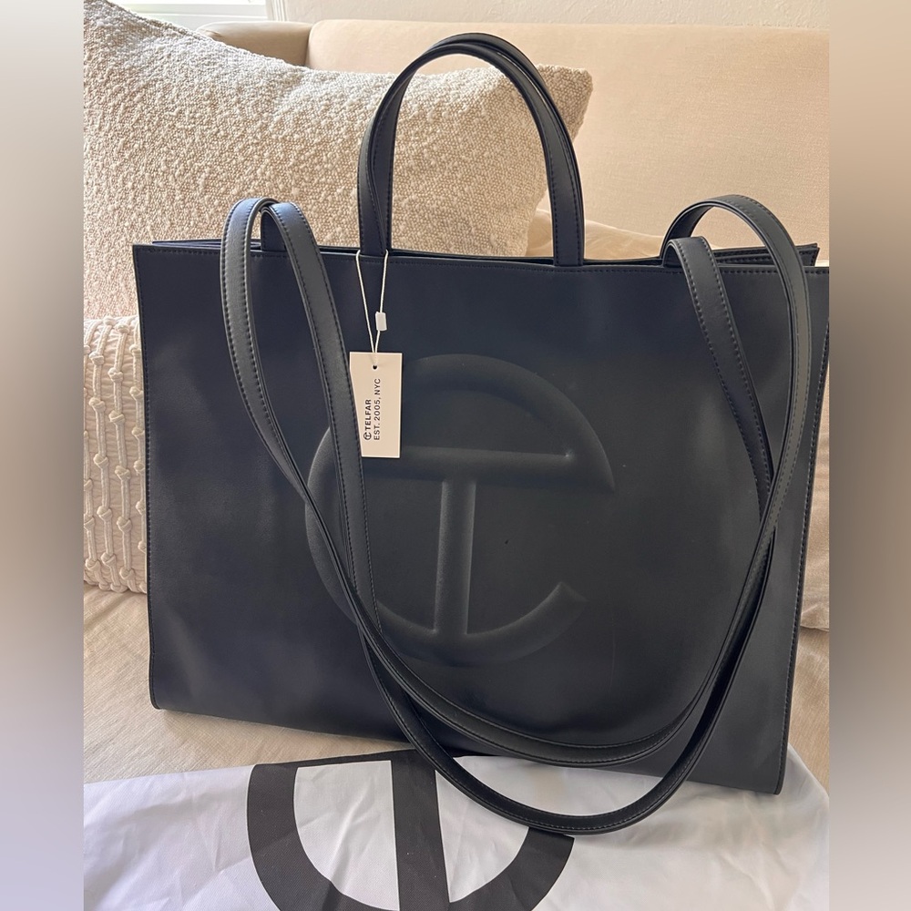 Sold out Telfar large black shopping bag, new with tags!